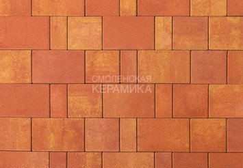 Тротуарная плитка BRAER Старый город "Ландхаус", Color Mix Рассвет, 60 мм