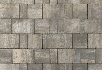 Тротуарная плитка BRAER Старый город "Ландхаус", Color Mix Туман, 60 мм