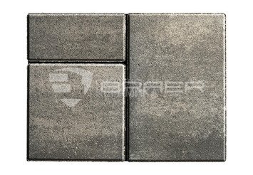 Тротуарная плитка BRAER Старый город "Ландхаус", Color Mix Туман, 80 мм
