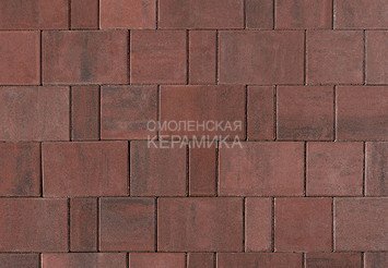 Тротуарная плитка BRAER Старый город "Ландхаус", Color Mix Закат, 60 мм