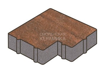 Тротуарная плитка Готика, "Калипсо Natur", 60 мм, гавана