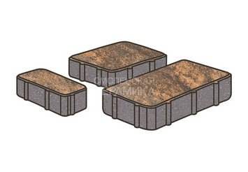 Тротуарная плитка Готика, "Новый Город Natur", 60 мм, тигр