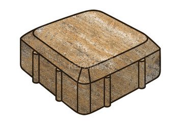 Тротуарная плитка Готика, "Старая площадь Natur", 60 мм, альпин