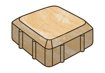 Тротуарная плитка Готика, "Старая площадь Natur", 60 мм, янтарь