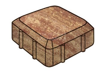 Тротуарная плитка Готика, "Старая площадь Natur", 60 мм, клинкер