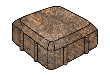 Тротуарная плитка Готика, "Старая площадь Natur", 60 мм, тигр
