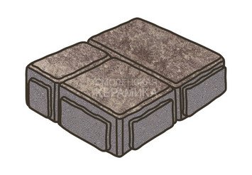 Тротуарная плитка Готика, "Старый Город Natur", 60 мм, какао