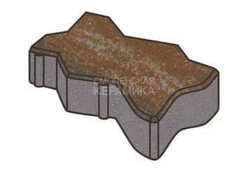 Тротуарная плитка Готика, "Зигзаг/Волна Natur", 60 мм, сатурн