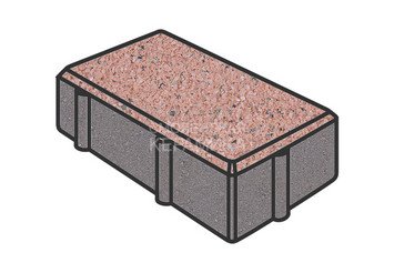 Тротуарная плитка Готика, Брусчатка Premium Gold, 200x100x100 мм, цвет Голд 18