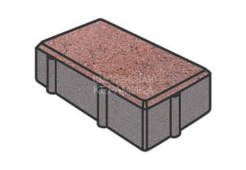 Тротуарная плитка Готика, Брусчатка Premium Gold, 200x100x100 мм, цвет Голд 8