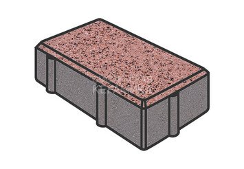 Тротуарная плитка Готика, Брусчатка Premium Gold, 240x120x70 мм, цвет Голд 17