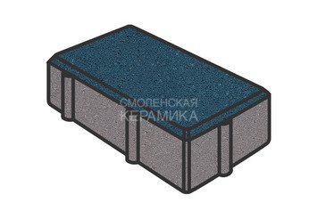 Тротуарная плитка Готика, "Брусчатка Profi", 200x100x60 мм, синий