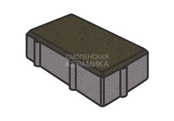 Тротуарная плитка Готика, "Брусчатка Profi", 200x100x80 мм, черный
