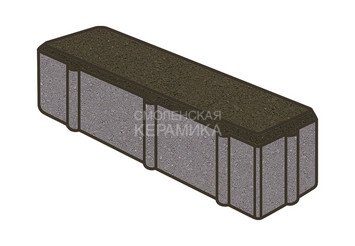 Тротуарная плитка Готика, "Брусок Profi", 80 мм, черный