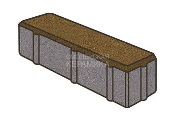 Тротуарная плитка Готика, "Брусок Profi", 80 мм, желтый