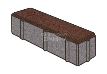 Тротуарная плитка Готика, "Брусок Profi", 80 мм, красный