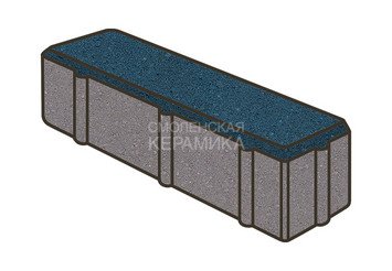 Тротуарная плитка Готика, "Брусок Profi", 80 мм, синий