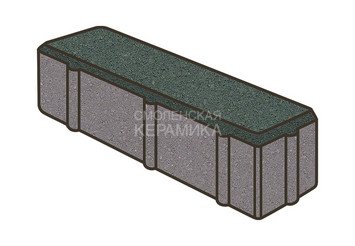Тротуарная плитка Готика, "Брусок Profi", 80 мм, зеленый