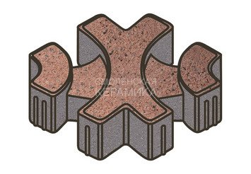 Тротуарная плитка Готика, Эко-фантазия Premiun Gold, 300x300x80 мм, цвет Голд 15