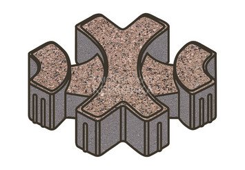 Тротуарная плитка Готика, Эко-фантазия Premiun Gold, 300x300x80 мм, цвет Голд 16