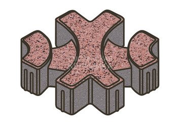 Тротуарная плитка Готика, Эко-фантазия Premiun Gold, 300x300x80 мм, цвет Голд 17