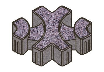 Тротуарная плитка Готика, Эко-фантазия Premiun Gold, 300x300x80 мм, цвет Голд 20