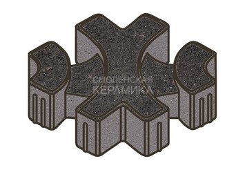 Тротуарная плитка Готика, Эко-фантазия Premiun Gold, 300x300x80 мм, цвет Голд 21