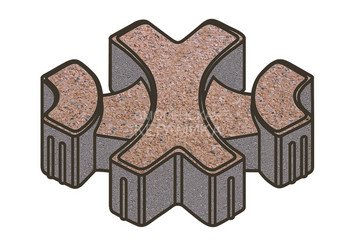 Тротуарная плитка Готика, Эко-фантазия Premiun Gold, 300x300x80 мм, цвет Голд 4
