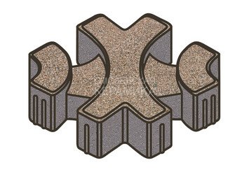 Тротуарная плитка Готика, Эко-фантазия Premiun Gold, 300x300x80 мм, цвет Голд 5