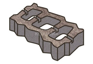 Тротуарная плитка Готика, "Газонная решетка Natur", 80 мм, какао