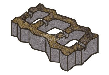 Тротуарная плитка Готика, "Газонная решетка Natur", 80 мм, лимончелло