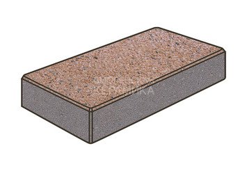 Тротуарная плитка Готика, Картано Premiun Gold, 300x150x100 мм, цвет Голд 4