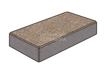 Тротуарная плитка Готика, Картано Premiun Gold, 300x150x60 мм, цвет Голд 5