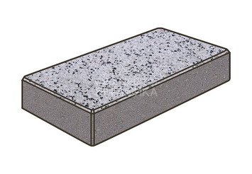Тротуарная плитка Готика, Картано Premiun Gold, 300x150x80 мм, цвет Голд 3