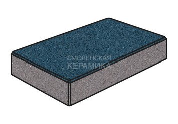 Тротуарная плитка Готика, "Картано Profi", 100 мм, синий