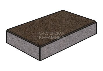 Тротуарная плитка Готика, "Картано Profi", 100 мм, темно-коричневый