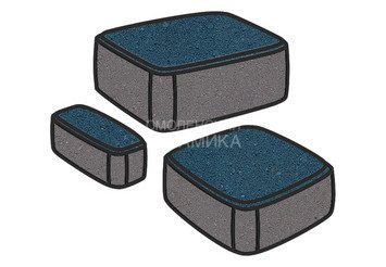 Тротуарная плитка Готика, "Классика Profi", 60 мм, синий