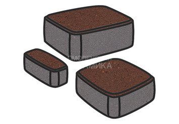 Тротуарная плитка Готика, "Классика Profi", 80 мм, красный