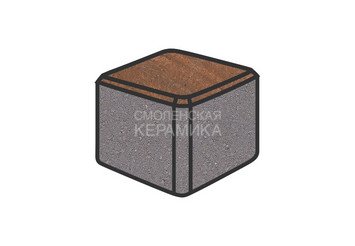 Тротуарная плитка Готика, "Куб Natur", 100x100x100 мм, гавана