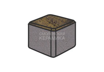 Тротуарная плитка Готика, "Куб Natur", 100x100x100 мм, лимончелло