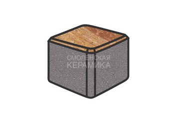Тротуарная плитка Готика, "Куб Natur", 100x100x100 мм, терракота