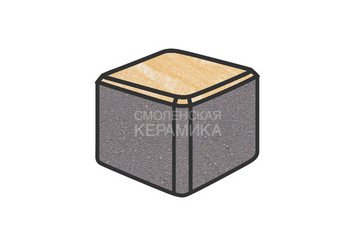 Тротуарная плитка Готика, "Куб Natur", 80x80x80 мм, янтарь