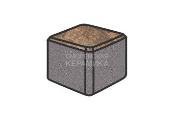 Тротуарная плитка Готика, "Куб Natur", 80x80x80 мм, тигр