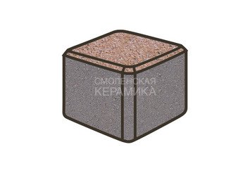 Тротуарная плитка Готика, Куб Premiun Gold, 80x80x80 мм, цвет Голд 4