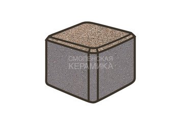 Тротуарная плитка Готика, Куб Premiun Gold, 80x80x80 мм, цвет Голд 5