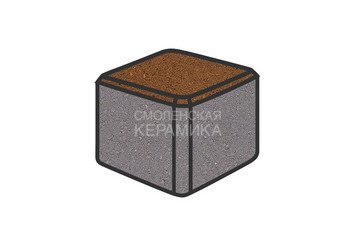 Тротуарная плитка Готика, "Куб Profi", 100x100x100 мм, оранжевый