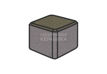 Тротуарная плитка Готика, "Куб Profi", 100x100x100 мм, серый