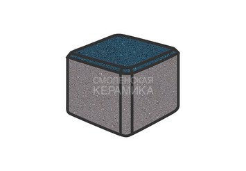 Тротуарная плитка Готика, "Куб Profi", 100x100x100 мм, синий