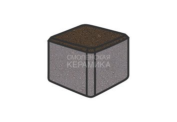 Тротуарная плитка Готика, "Куб Profi", 100x100x100 мм, темно-коричневый
