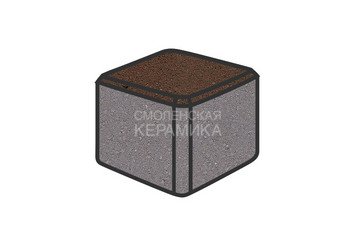 Тротуарная плитка Готика, "Куб Profi", 80x80x80 мм, коричневый
